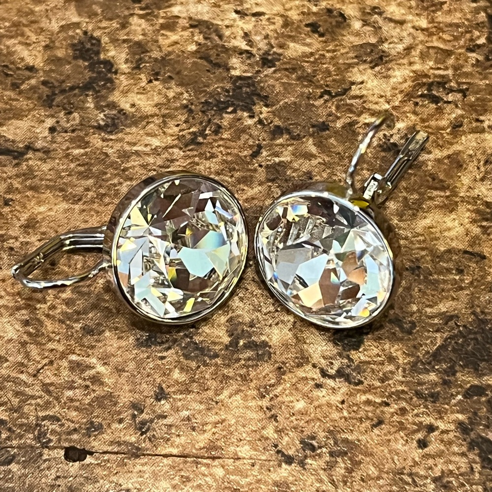 Swarovski Silver Crystal Drop Earrings
